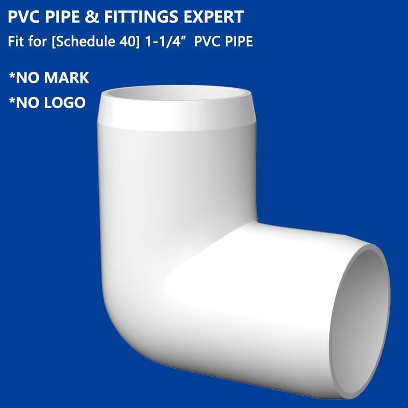 letsFix 90 Degree PVC Fittings 1-1/4 Inch (4-Pack), Furniture-Grade, Heavy-Duty Pipe Connectors for Plumbing, DIY Projects, and Home Furniture Assembly, Compatible with 1-1/4" Schedule 40 PVC Pipes‌ - Image 3